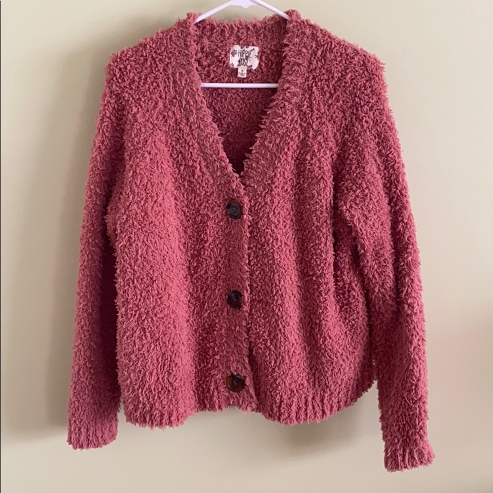 soft fuzzy cardigan